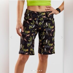 Wild Rye Kaweah Shorts Women’s 14 MTB Hiking Bike Short Tropical Print Black